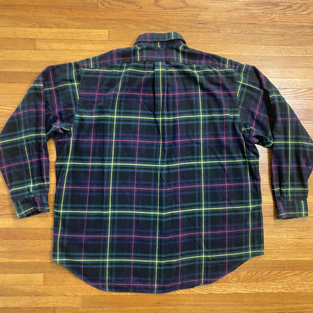 Ralph Lauren Shirt Mens 2XL Black Plaid Blake Button Down Cotton Pony Logo - Picture 9 of 10